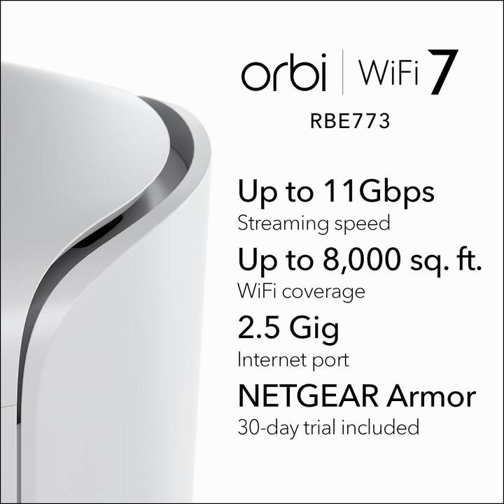 NETGEAR Orbi RBE773 WiFi 7 WLAN-Mesh System