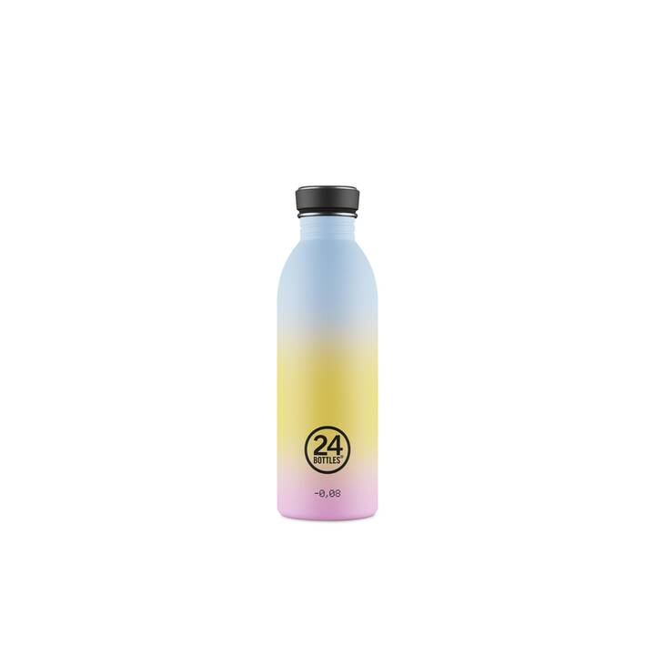 24BOTTLES Gourde Aurora  Urban (500 ml, Jaune, Bleu clair, Rose)