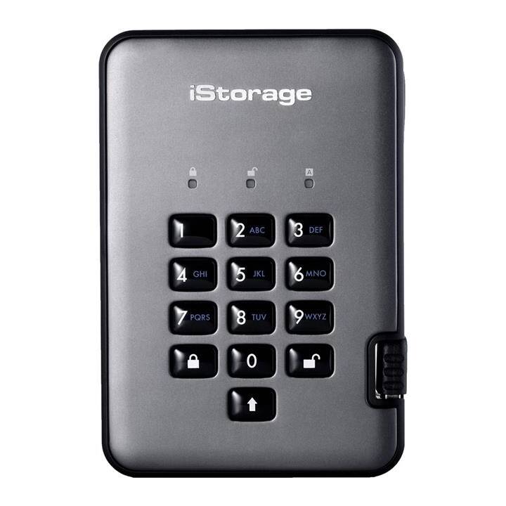 ISTORAGE DiskAshur Pro 2 (USB Typ-A, 1000 GB, Schwarz, Graphit)