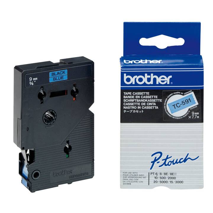 BROTHER TC-591 Nastro inchiostro (Nero / Blu, 9 mm)