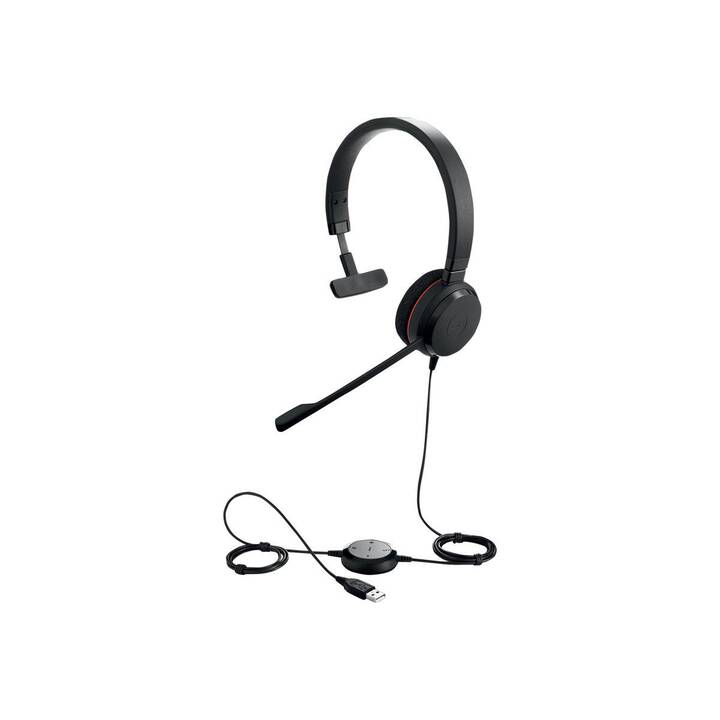 JABRA Casque micro de bureau Evolve 20 Mono UC (On-Ear, Câble, Noir)