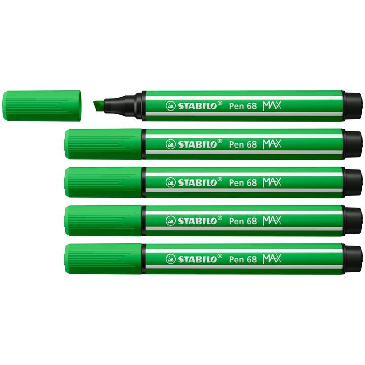 STABILO Pen 68 MAX Crayon feutre (Vert, 1 pièce)