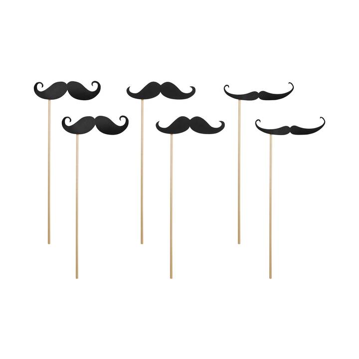PARTYDECO Scherzartikel Moustache (6 Stück)