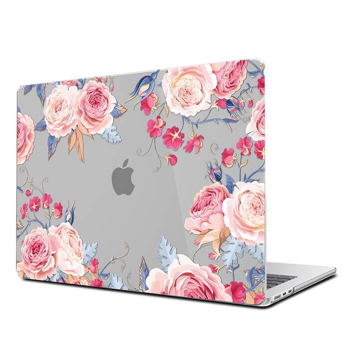 EG Hardcase (Macbook Air 15" M2 2023, Blumen, Rosa)