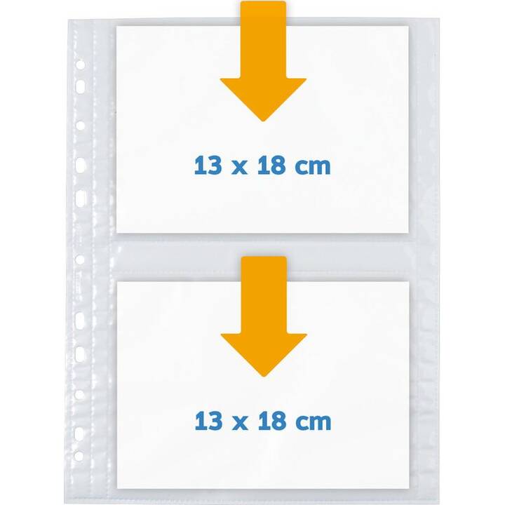 HERMA Fotohülle (Transparent, Weiss, A4, 10 Stück)