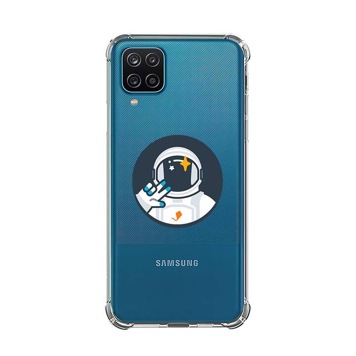 EG Backcover (Galaxy A12, Astronaut, Transparent)