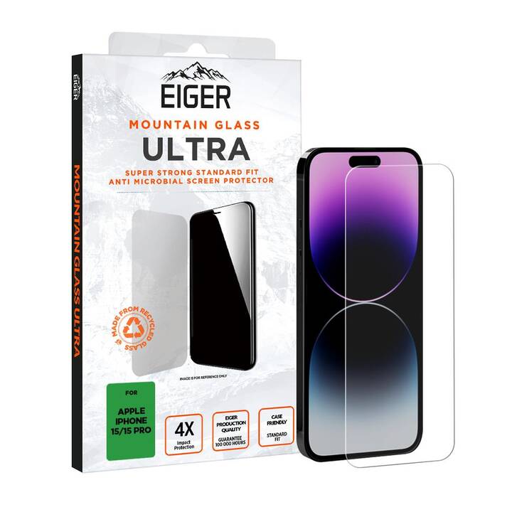 EIGER Displayschutzglas Ultra (iPhone 15, iPhone 15 Pro, 4 Stück) -  Interdiscount