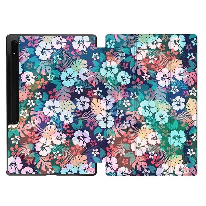 EG Schutzhülle (11", Galaxy Tab S9, Blumen, Mehrfarbig)