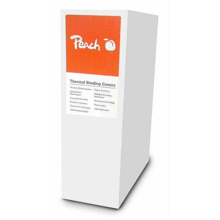 PEACH Couverture de reliure PBT308-01 A4 (8 mm, Blanc)