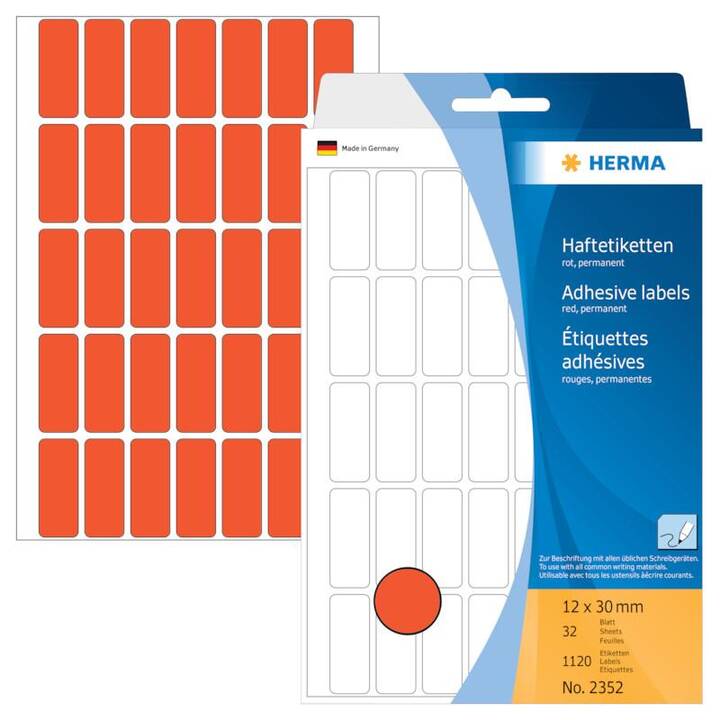 HERMA Etiketten (Rot, 1120 Stück, FSC mix)