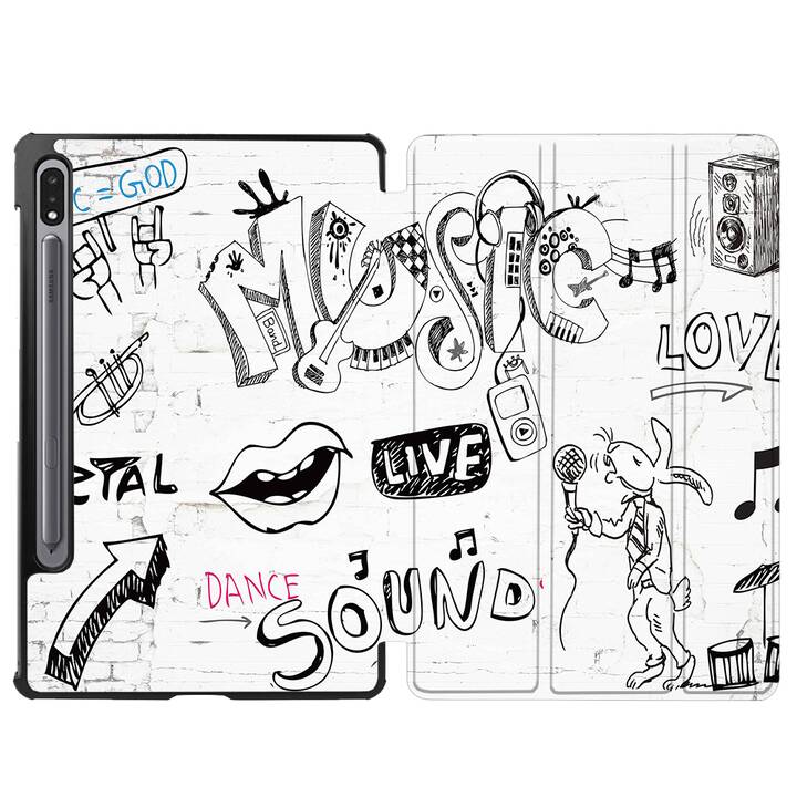 EG cover per Samsung Galaxy Tab S8 11" (2022) - grigio - musica