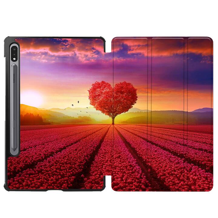 EG cover per Samsung Galaxy Tab S8+ 12.4" (2022) - rosso - tramonto