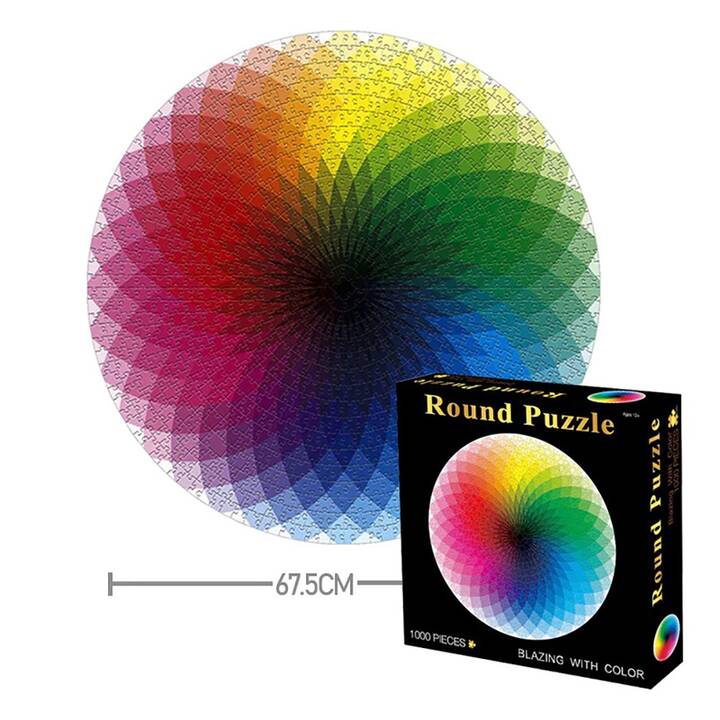 EG rundes Puzzle (1000 Teile) - bunt - Regenbogen