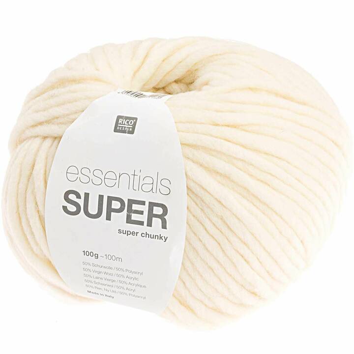 RICO DESIGN Wolle Essentials Super Super Chunky (50 g, Cream, Beige)