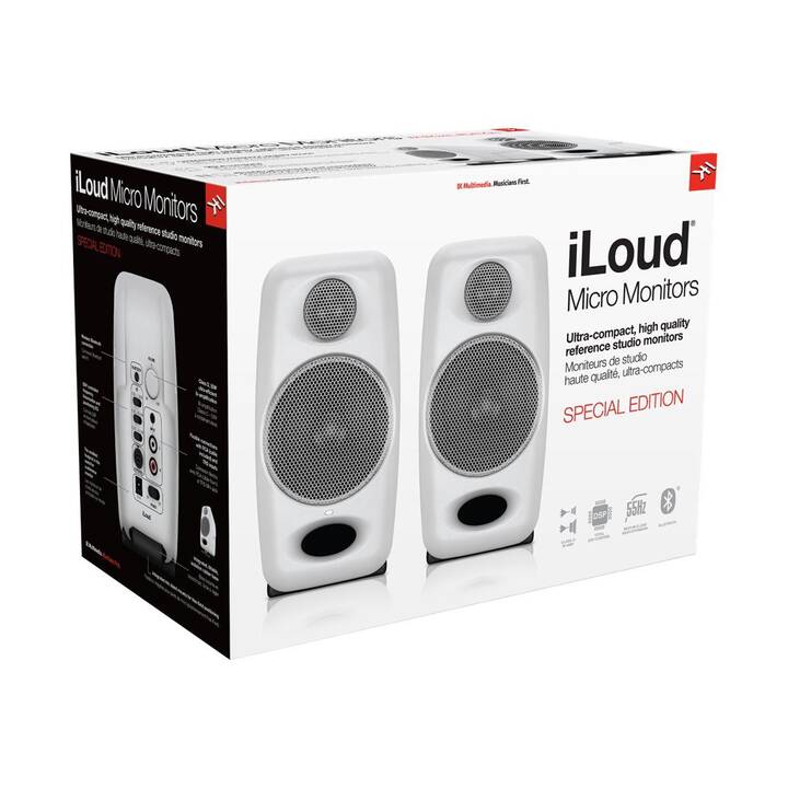 IK MULTIMEDIA iLoud Micro (50 W, Monitorlautsprecher, Weiss)