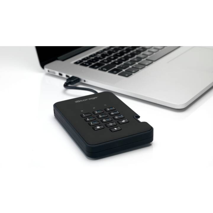 ISTORAGE diskAshur (USB de type A, 1000 GB, Noir)