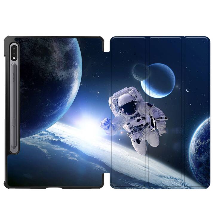 EG coque pour Samsung Galaxy Tab S8+ 12.4" (2022) - bleu - astronaute