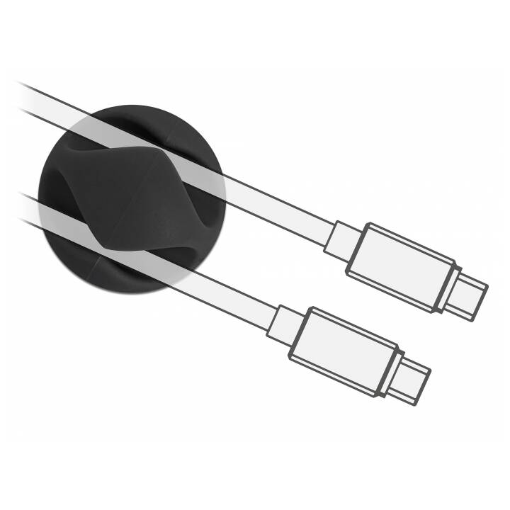 DELOCK Fixations de câbles (29 mm, 6 pièce)