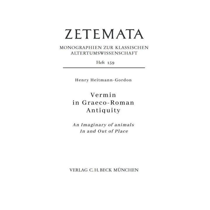 Vermin in Graeco-Roman Antiquity
