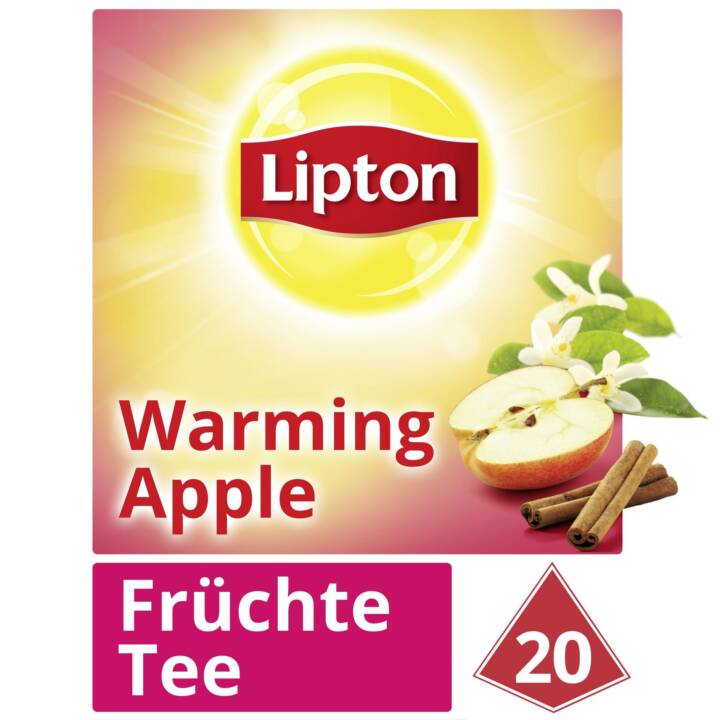 LIPTON Bustine di té Tè all'erbe Warming Apple & Cinnamon (20 pezzo)