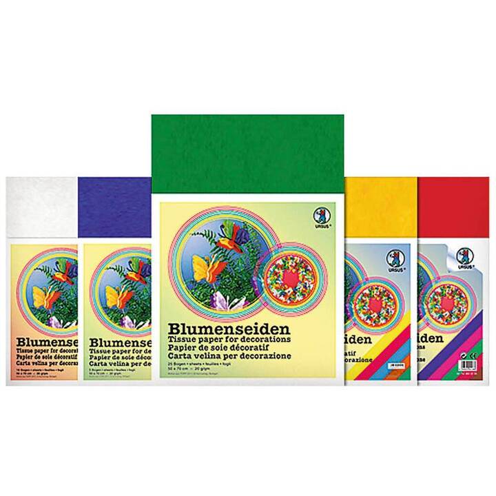 URSUS Seidenpapier (Mehrfarbig, 5 Stück)