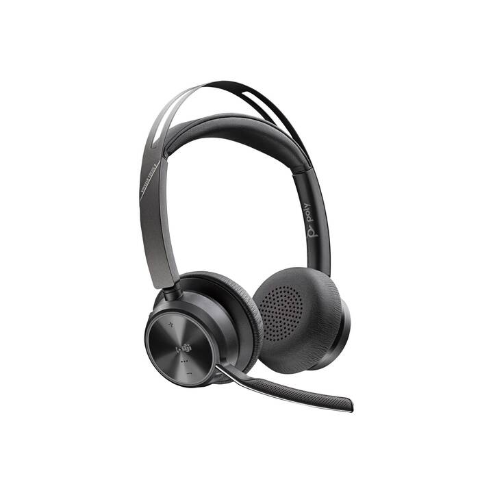 POLY Office Headset Poly Voyager Focus 2 (On-Ear, Kabellos, Schwarz)