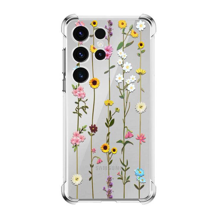 EG Backcover (Galaxy S23 Ultra, Fleurs, Transparent)