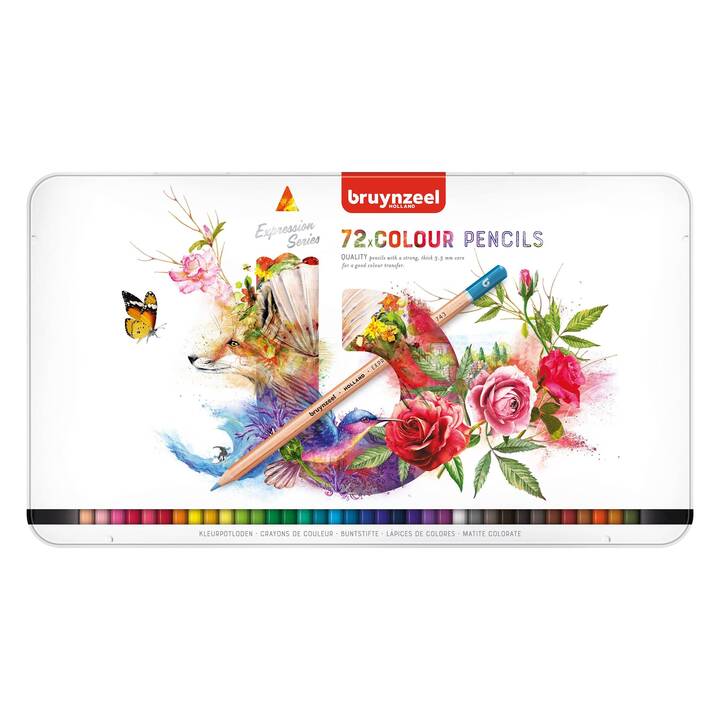 BRUYNZEEL Crayons de couleur Expression (Multicolore, 72 pièce)