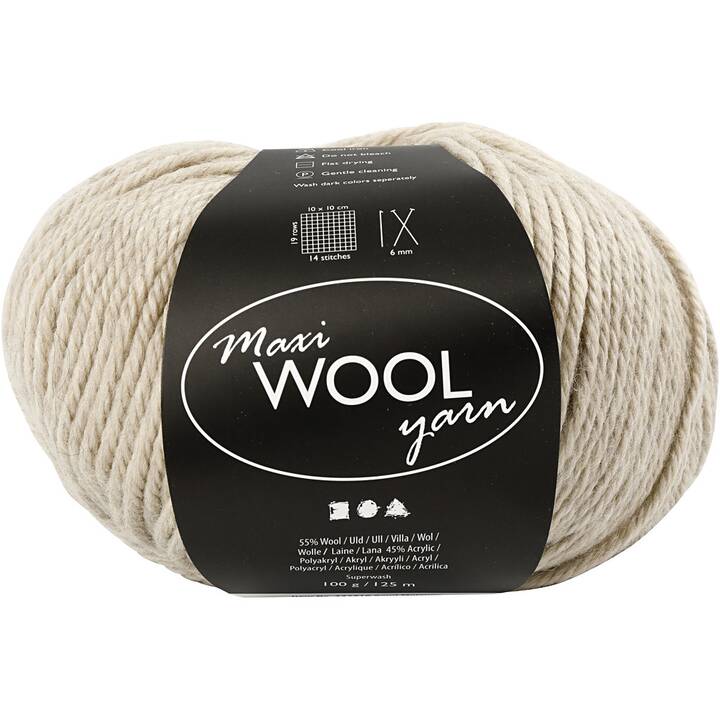 CREATIV COMPANY Wolle (100 g, Beige, Sand)