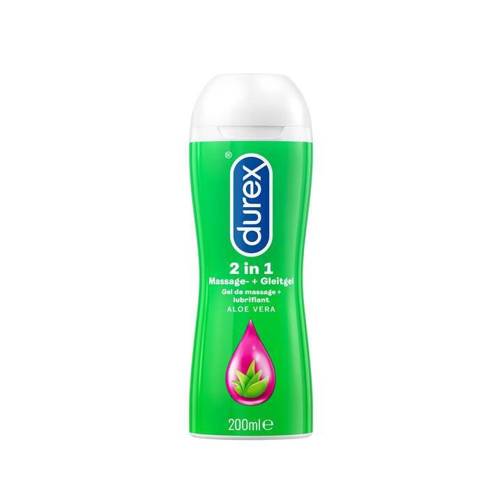 DUREX Gel de massage et lubrifiant Play 2in1 (200 ml, Aloès vera, À base d'eau)