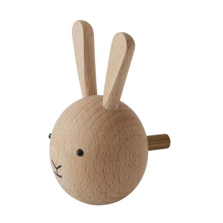 OYOY Crochet pour vêtements Mini Hook Rabbit (Brun, 1 Pièce)