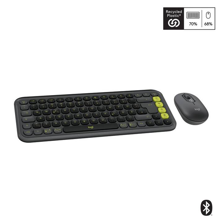 LOGITECH Pop Icon Combo (Bluetooth, Schweiz, Kabellos)