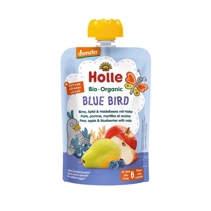 HOLLE Blue Bird Fruchtpüree Quetschbeutel (100 g)