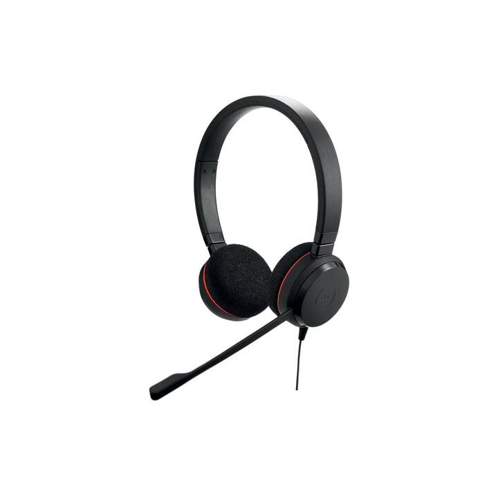 JABRA Office Headset Evolve 20 Stereo MS (On-Ear, Kabel, Schwarz)