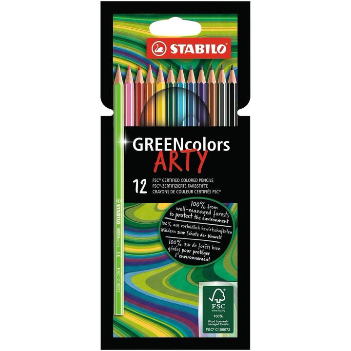 STABILO Farbstift GREENcolors Arty (12 Stück)