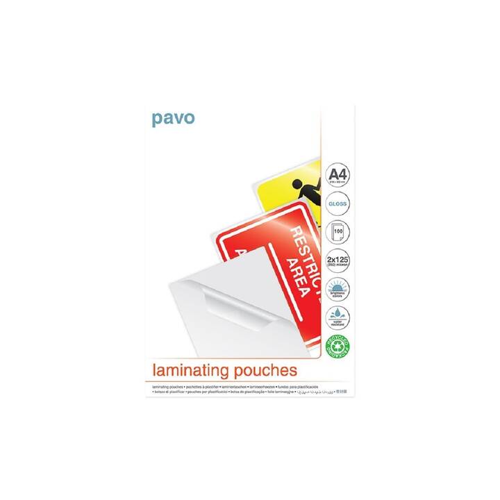 PAVO Pouches di plastificazione (A4, 125 µm, 100 pièce)