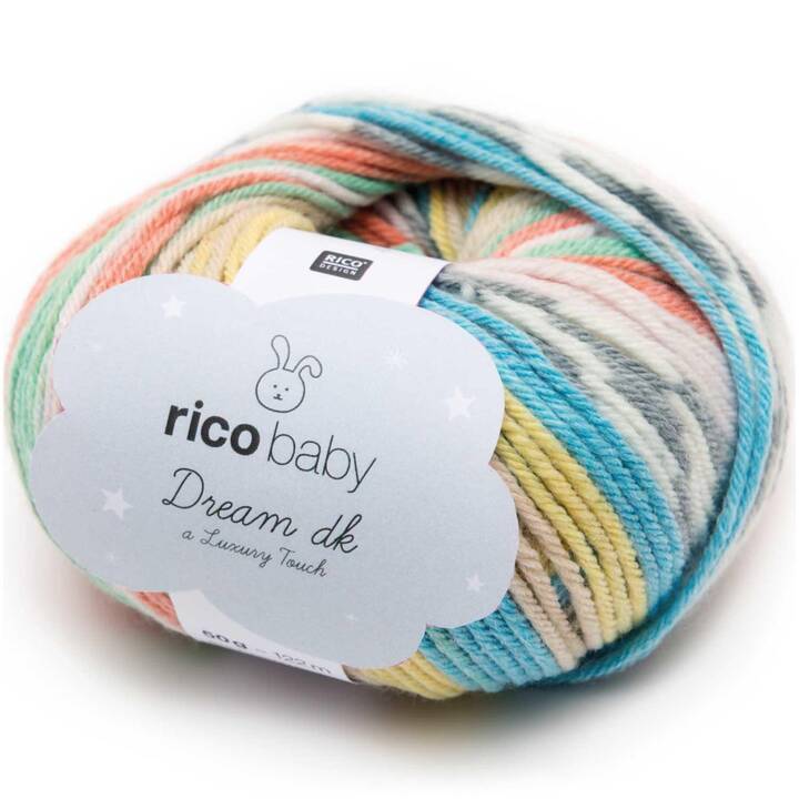 RICO DESIGN Wolle Baby Dream Luxury touch (50 g, Beige, Grün, Mehrfarbig)