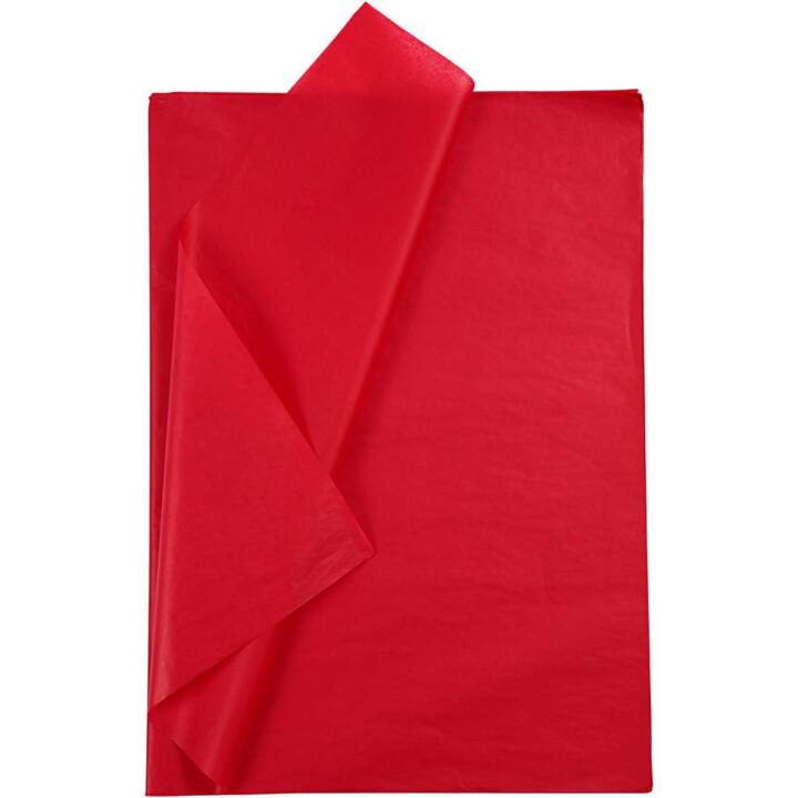 CREATIV COMPANY Papier de soie Silk Paper (Rouge, 25 pièce)