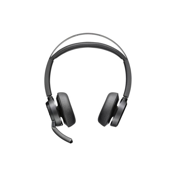 HP Office Headset Voyager Focus 2 MS (On-Ear, Kabel und Kabellos, Schwarz)