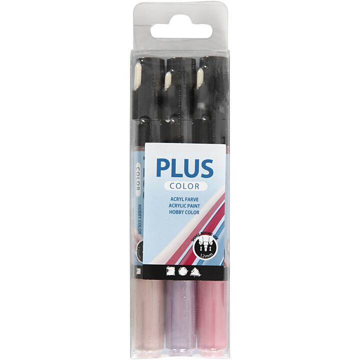 CREATIV COMPANY Marqueur acrylique Plus Color (Pink, Rosé, Violet, 3 pièce)