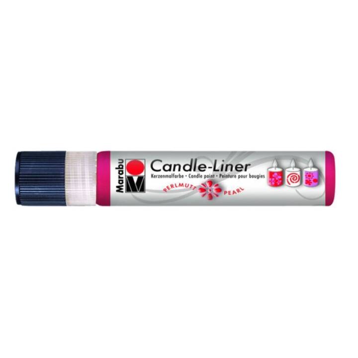 MARABU Kerzenmalfarbe Candle-Liner (25 ml, Rot, Mehrfarbig)