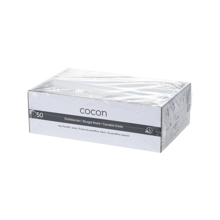 COCON Bougie longue (Blanc, 50 pièce)