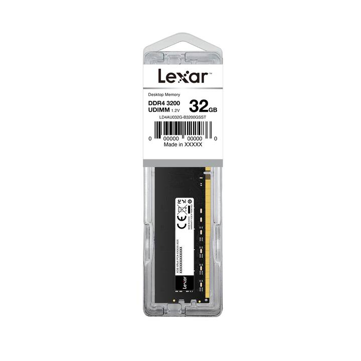 LEXAR LD4AU032G-B3200GSST (1 x 32 GB, DDR4 3200 MHz, DIMM 288-Pin)