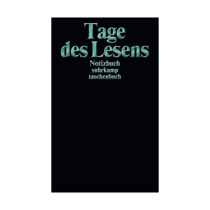SUHRKAMP VERLAG Carnets Tage des Lesens (9.4 cm x 15.4 cm)