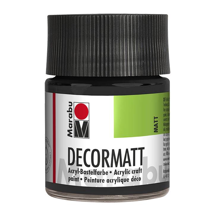 MARABU Couleur acrylique Decormatt (50 ml, Noir)