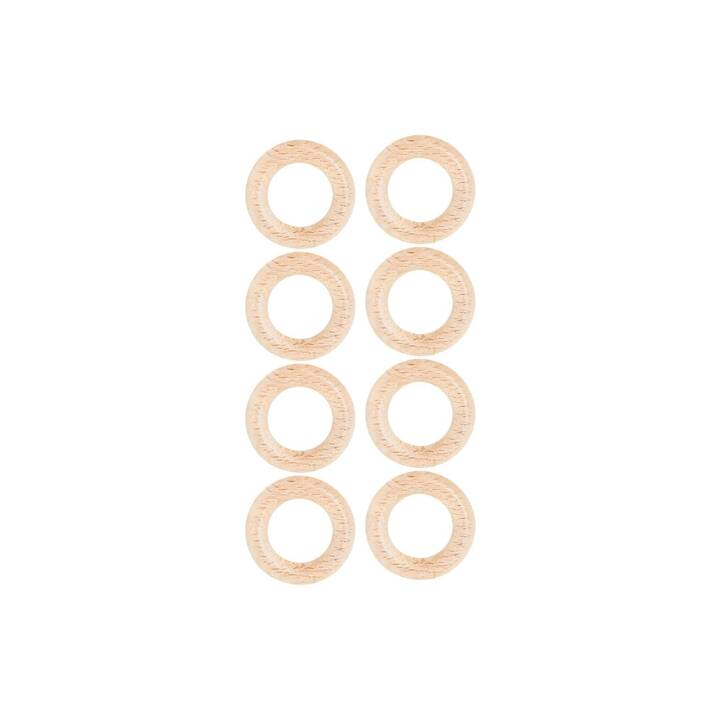 LALANA Holzartikel Ring (8 Stück)