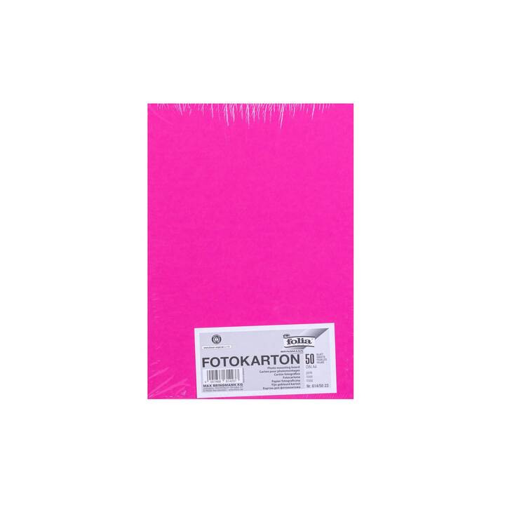 FOLIA Carton (Pink, A4, 50 pièce)