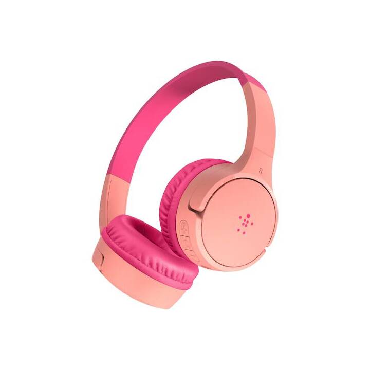 BELKIN SoundForm Mini Cuffie per bambini (Bluetooth 5.0, Arancione, Pink)