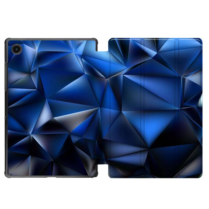 EG Hülle für Samsung Galaxy Tab A8 10.5" (2021) - geometrisches Muster - blau