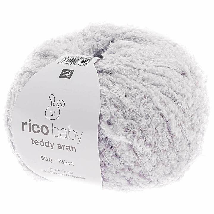 RICO DESIGN Wolle Baby Teddy Aran (50 g, Hellgrau, Grau)